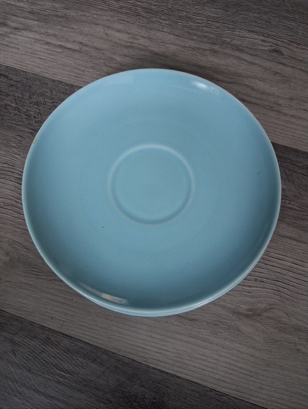 Vtg.Ceramic Light Blue Plate - Unbranded
